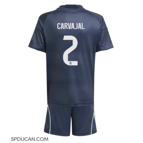 Dječji Nogometni Dres Real Madrid Daniel Carvajal #2 Gostujuci 2025-26 Kratak Rukav (+ Kratke hlače)